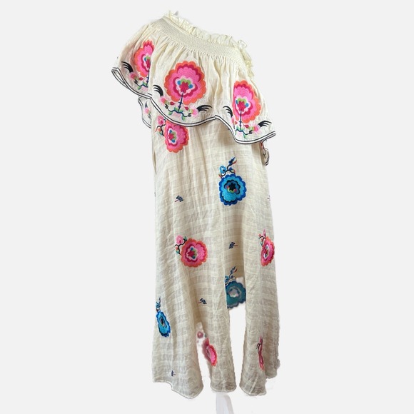 NWT! Anthropologie Plenty by TRACY REESE Cream Floral One Shoulder Maxi Dress XL - Picture 4 of 9